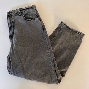 A&F Ultra High Rise Ankle Straight Jeans